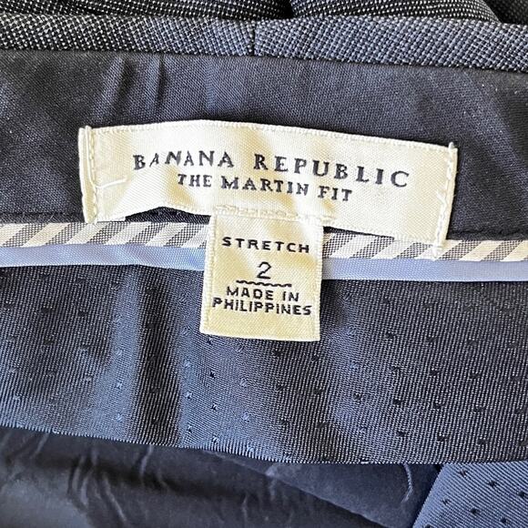 Banana Republic Navy Wool Martin Fit stretch pants size 2 - Picture 10 of 12